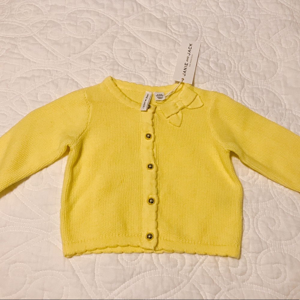 Janie and Jack 3-6m Yellow Sweater (NWT)